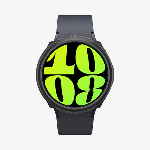 ACS06394 - Galaxy Watch 6 Classic (47mm) Case Liquid Air in matte black showing the front